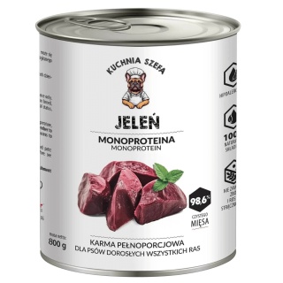 Kuchnia Szefa – karma mokra dla psa z JELENIEM 800g