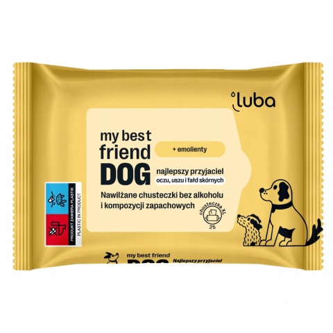 LUBA DOG nawilżane chusteczki do wrażliwych miejsc psa pieskobox