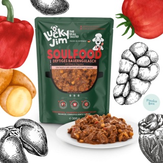 Lucky Jim Soulfood Gulasz z Podrobów Wołowych z Papryką dla psa 300g