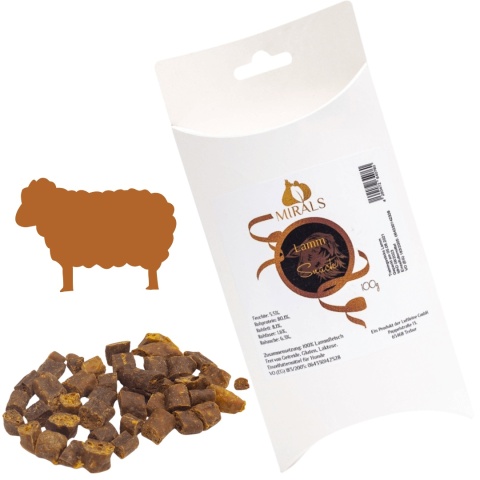 Przysmaki treningowe MIRALS z mięsa jagnięcego pieskobox