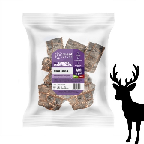 Meat Stuff suszone płuca jelenia dla psa 100g