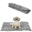 Miękka mata podróżna dla psa 80x60 cm szara z antypoślizgową podstawą pieskobox