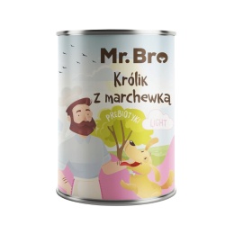 Mr. Bro LIGHT Królik z Marchewką i Prebiotykami niskotłuszczowa karma mokra dla psa 400g