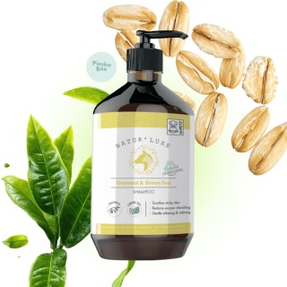 NATUR'LUXE Owies i Zielona Herbata - łagodzący szampon dla psa i kota 500ml
