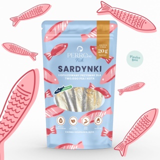 PERROland Fish Liofilizowane Sardynki – Naturalny Przysmak dla Psa i Kota 20g