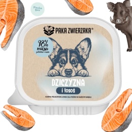 Paka Zwierzaka Dzik z Łososiem karma mokra dla psa 150g