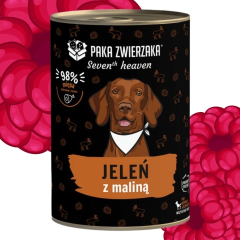 Paka Zwierzaka Seventh Heaven karma mokra jeleń z maliną dla psa 400g