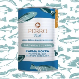 PERRO Fish sardynka z cukinią karma mokra dla psa 400g pieskobox