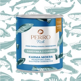 Perro Fish sardynka z cukinią mokra karma dla psa 800 g – bezzbożowa karma rybna dla psów pieskobox