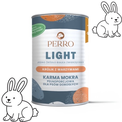 Perro - Karma mokra Light Królik z warzywami 400g