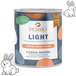 Perro Light Królik z warzywami karma mokra dla psa 800g pieskobox