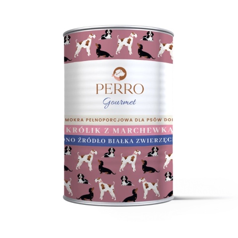 Perro karma mokra dla psa królik z marchewką 400 g dostępna w PieskoBox