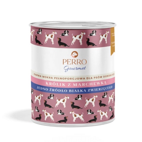 Perro karma mokra dla psa królik z marchewką 800 g dostępna w PieskoBox