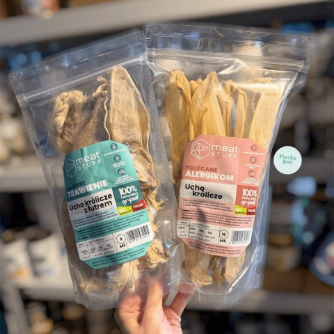 mix uszu króliczych dla psa pieskobox meat stuff z futrem i bez