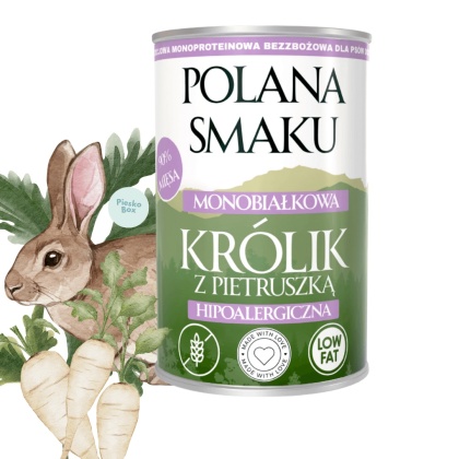 Polana Smaku - Królik z pietruszką karma mokra dla psa 400g