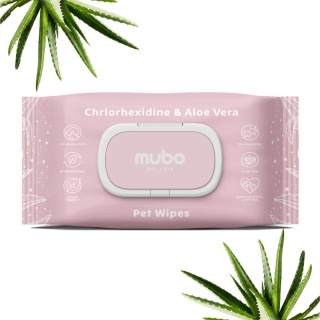 Mubo - chusteczki z chlorheksydyną i aloesem dla psa 40szt