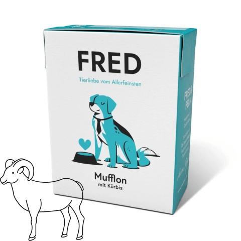 Karma mokra dla psa FRED z mięsem z muflona i dynią w puszce 390g pieskobox