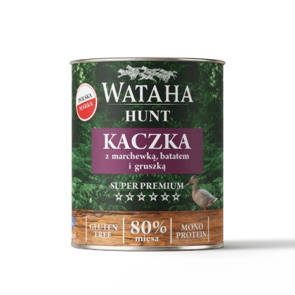 Wataha Hunt - Kaczka z marchewką, batatem i gruszką karma mokra 800g