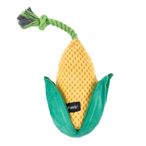 Pluszowa zabawka ZippyPaws kukurydza z liną do przeciągania dla psa