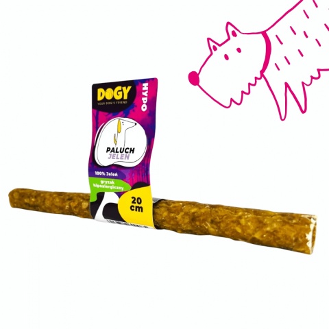 Naturalny paluch z jelenia DOGY 20 cm – gryzak dla psa pieskobox