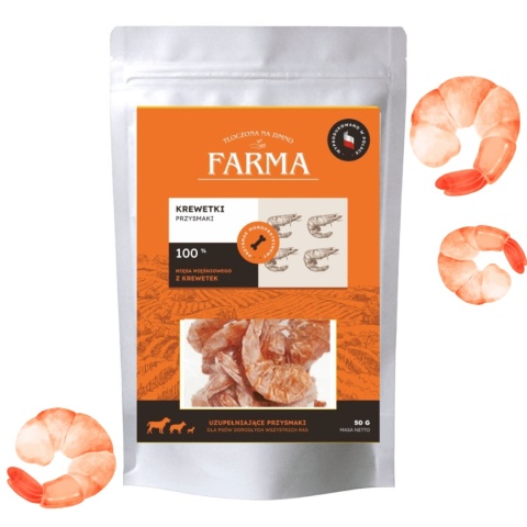 Farma suszone krewetki dla psa – naturalny przysmak bogaty w białko pieskobox
