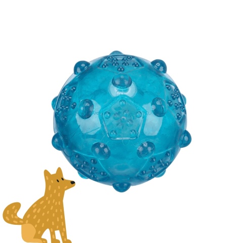 Trixie gumowa mocno piszcząca piłka dla psa niebieska dostępna w PieskoBox