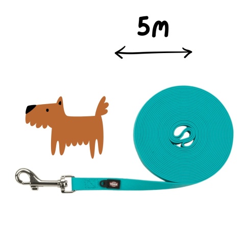 Trixie Easy Life smycz treningowa dla psa 5 m 13 mm morski błękit pieskobox