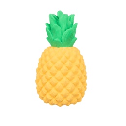 Trixie gumowy ananas 14 cm – miękka piszcząca zabawka dla psa z piszczałką