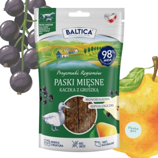Baltica - Paski Mięsne Kaczka z Gruszką dla psa 90g