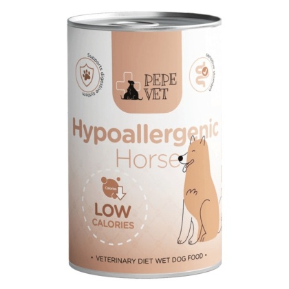 PEPE VET Hypoallergenic - Karma mokra z koniną dla psa 400g