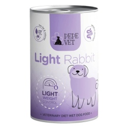 PEPE VET Light karma mokra z królikiem dla psa 400g wspomagająca kontrolę wagi