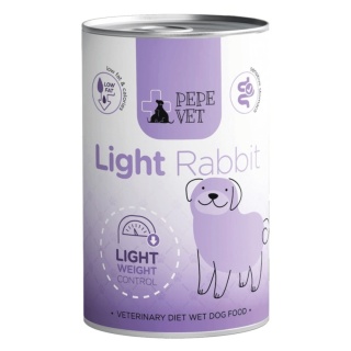 PEPE VET Light - Niskotłuszczowa Karma mokra z królikiem dla psa 400g