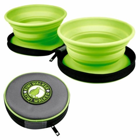Kiwi Walker zielone miski turystyczne dla psa 2w1 w pieskobox