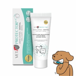 JM Sante Pharma VET PROTECTOR enzymatyczna pasta do zębów dla psa 75 ml