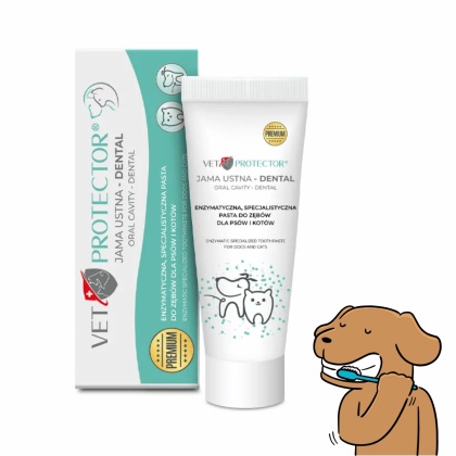 JM Sante Pharma VET PROTECTOR – Enzymatyczna pasta do zębów dla psa 75 ml