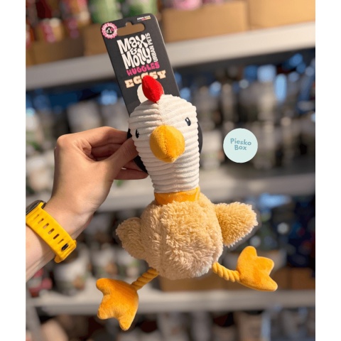 Max & Molly Huggles Chicken Eggsy pluszowa zabawka dla psa z piszczałką