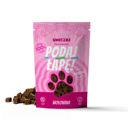 UNISZKI - Trenerki z wołowiną dla psa 90g