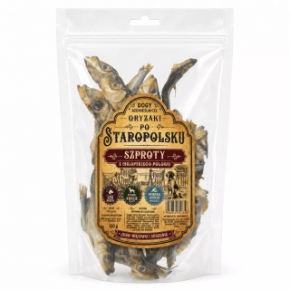 DOGY Suszone Szprotki 100g - naturalne Gryzaki Po Staropolsku dla psa
