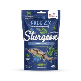 SYTA MICHA FREEZY Jesiotr z borówką – liofilizowane przysmaki dla psa 40g - pieskobox
