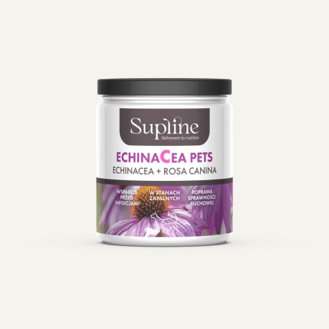 Supline EchinaCea Pets 50 g – suplement na odporność dla psa i kota z echinaceą i dziką różą pieskobox