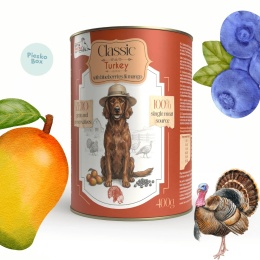 Syta Micha Classic Indyk z Mango karma mokra dla psa 400g