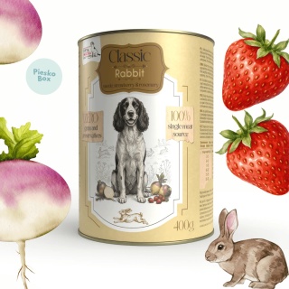 Syta Micha Classic Królik z Brukwią – karma mokra dla psa 400g