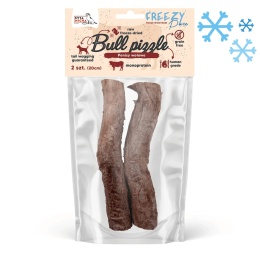 Syta Micha liofilizowane penisy wołowe 2 sztuki około 20 cm naturalny gryzak dla psa do długiego żucia pieskobox