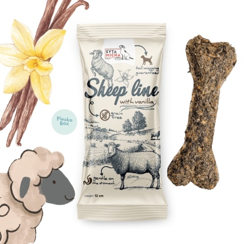 Syta Micha Sheep Line kość do żucia dla szczeniąt owca z wanilią 12 cm w sklepie PieskoBox