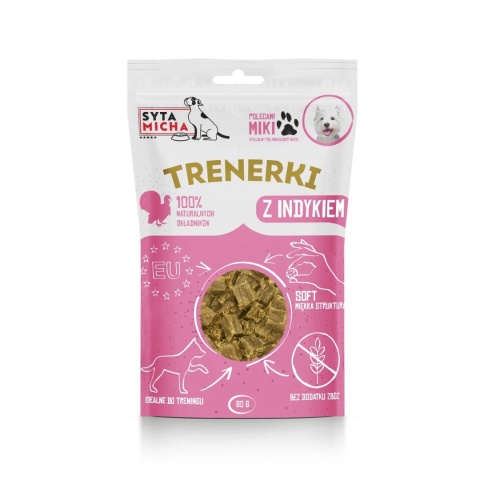 Syta Micha TRENERKI z indykiem dla psa – naturalne przysmaki treningowe pieskobox