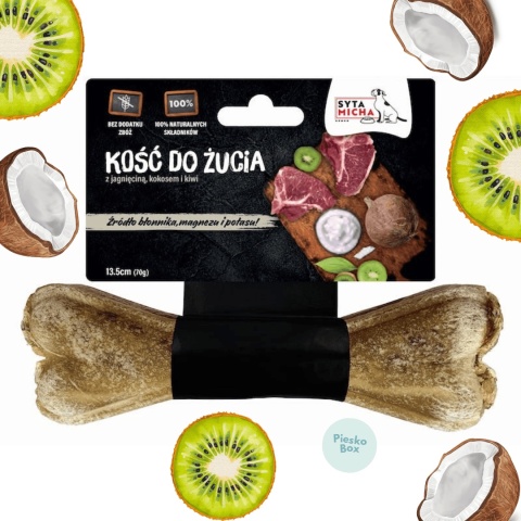 Syta Micha kość do żucia dla psa z kiwi i kokosem 13,5cm w pieskobox