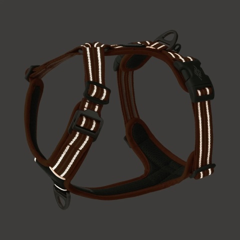 Szelki dla psa DOG Copenhagen Comfort Walk AIR 3.0 pomarańczowe - odblaski