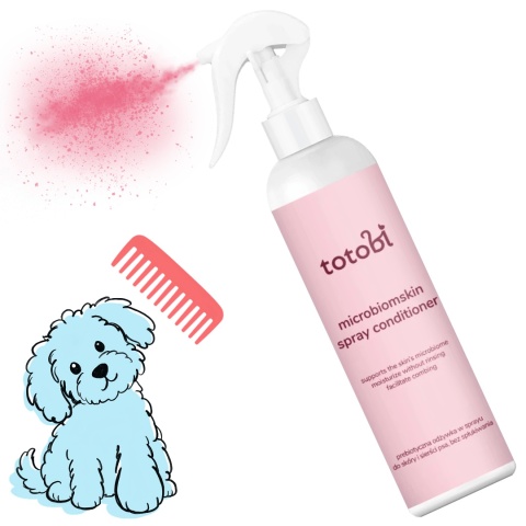 Totobi Microbiomskin prebiotyczna odżywka w sprayu bez spłukiwania dla psa 300ml