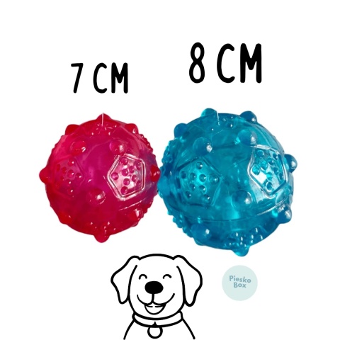 trixie piszcząca piłka dla psa 7 i 8 cm gumowa