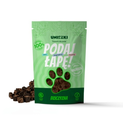 UNISZKI - Trenerki z dziczyzną dla psa 90g